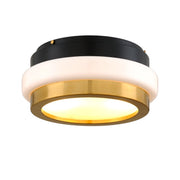 Corbett Lighting - 299-32 - Two Light Flush Mount - Beckenham - Vintage Polished Brass/Black Brass