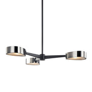 Troy Lighting - F7333-TBK/BCR - Three Light Chandelier - Allisio - Textured Black/Black Chrome