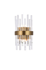 Elegant Lighting - 3000W8G - Two Light Wall Sconce - Dallas - Gold