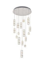 Elegant Lighting - 3500D28C - LED Pendant - Polaris - Chrome