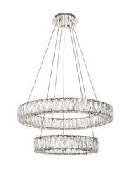 Elegant Lighting - 3503G24C - LED Chandelier - Monroe - Chrome