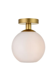 Elegant Lighting - LD2205BR - One Light Flush Mount - BAXTER - Brass and frosted white
