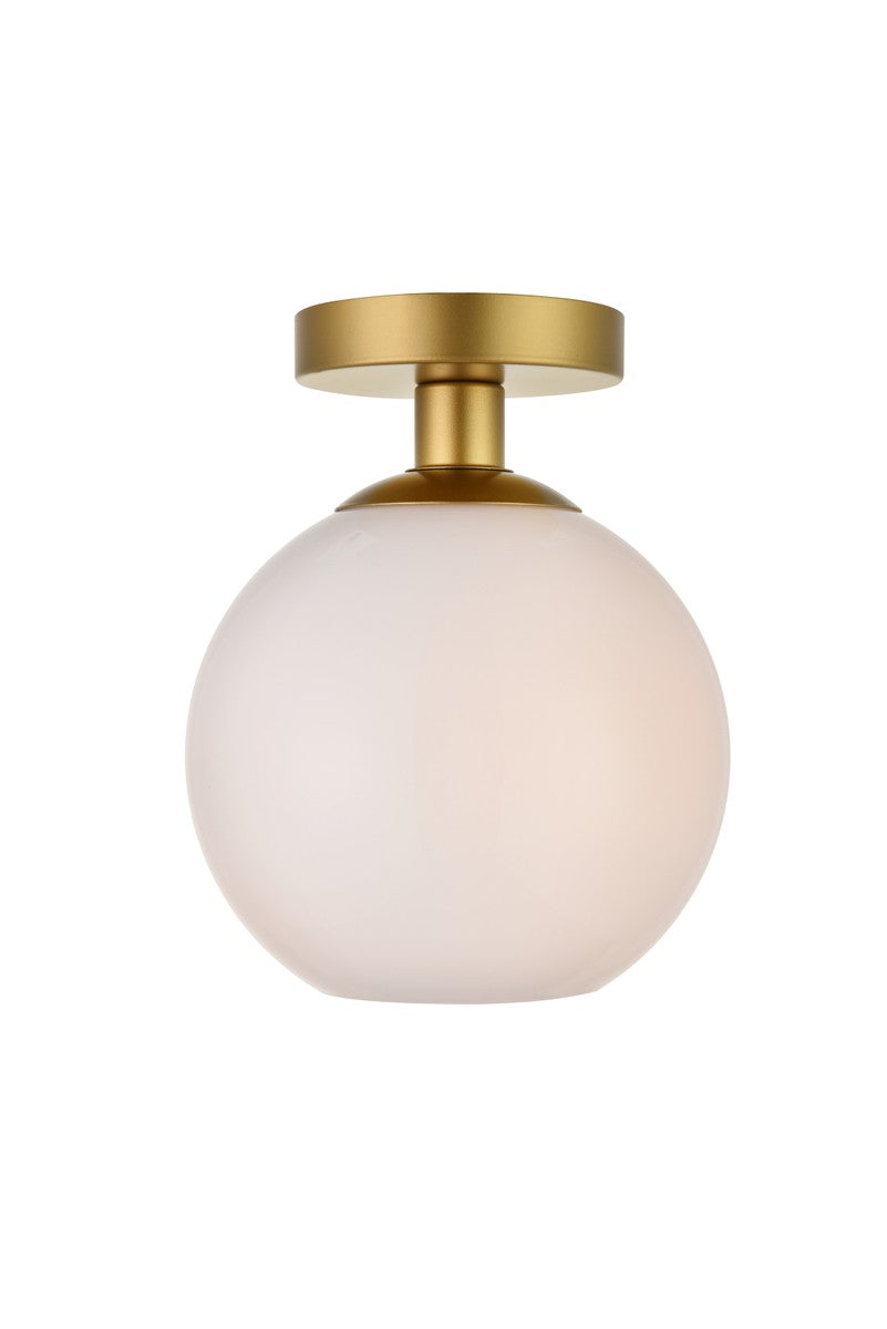 Elegant Lighting - LD2205BR - One Light Flush Mount - BAXTER - Brass and frosted white