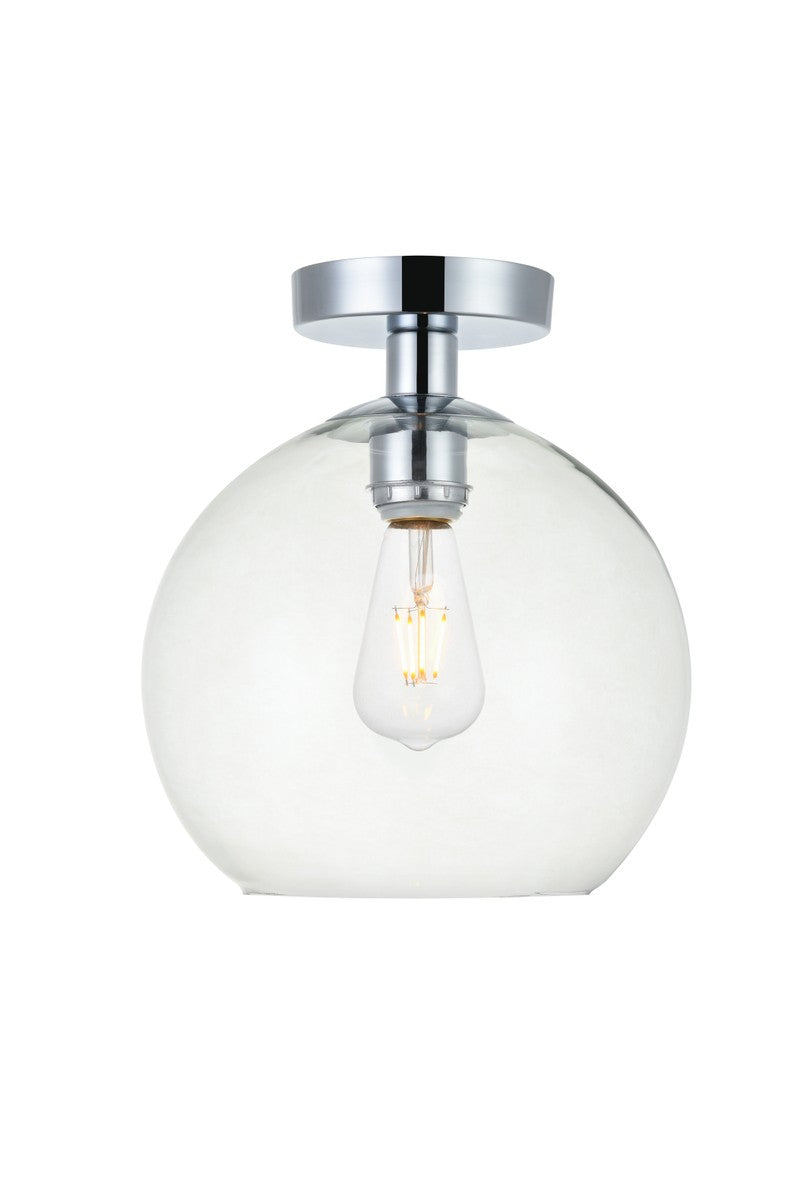Elegant Lighting - LD2210C - One Light Flush Mount - BAXTER - Chrome and Clear