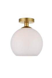 Elegant Lighting - LD2211BR - One Light Flush Mount - BAXTER - Brass and frosted white