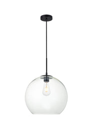 Elegant Lighting - LD2216BK - One Light Pendant - BAXTER - Black and Clear