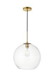 Elegant Lighting - LD2216BR - One Light Pendant - BAXTER - Brass and Clear