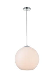 Elegant Lighting - LD2217C - One Light Pendant - BAXTER - Chrome and frosted white