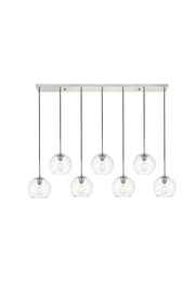 Elegant Lighting - LD2230C - Seven Light Pendant - BAXTER - Chrome and Clear