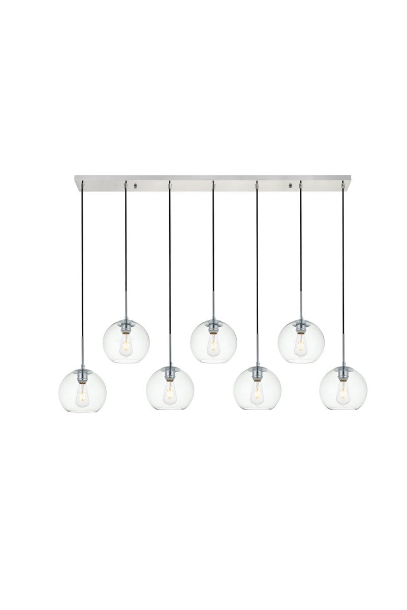 Elegant Lighting - LD2230C - Seven Light Pendant - BAXTER - Chrome and Clear