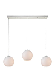 Elegant Lighting - LD2237C - Three Light Pendant - BAXTER - Chrome and frosted white