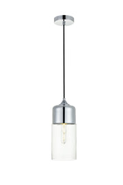 Elegant Lighting - LD2240C - One Light Pendant - ASHWELL - Chrome and Clear