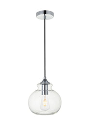 Elegant Lighting - LD2245C - One Light Pendant - DESTRY - Chrome and Clear