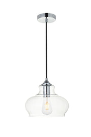 Elegant Lighting - LD2246C - One Light Pendant - DESTRY - Chrome and Clear