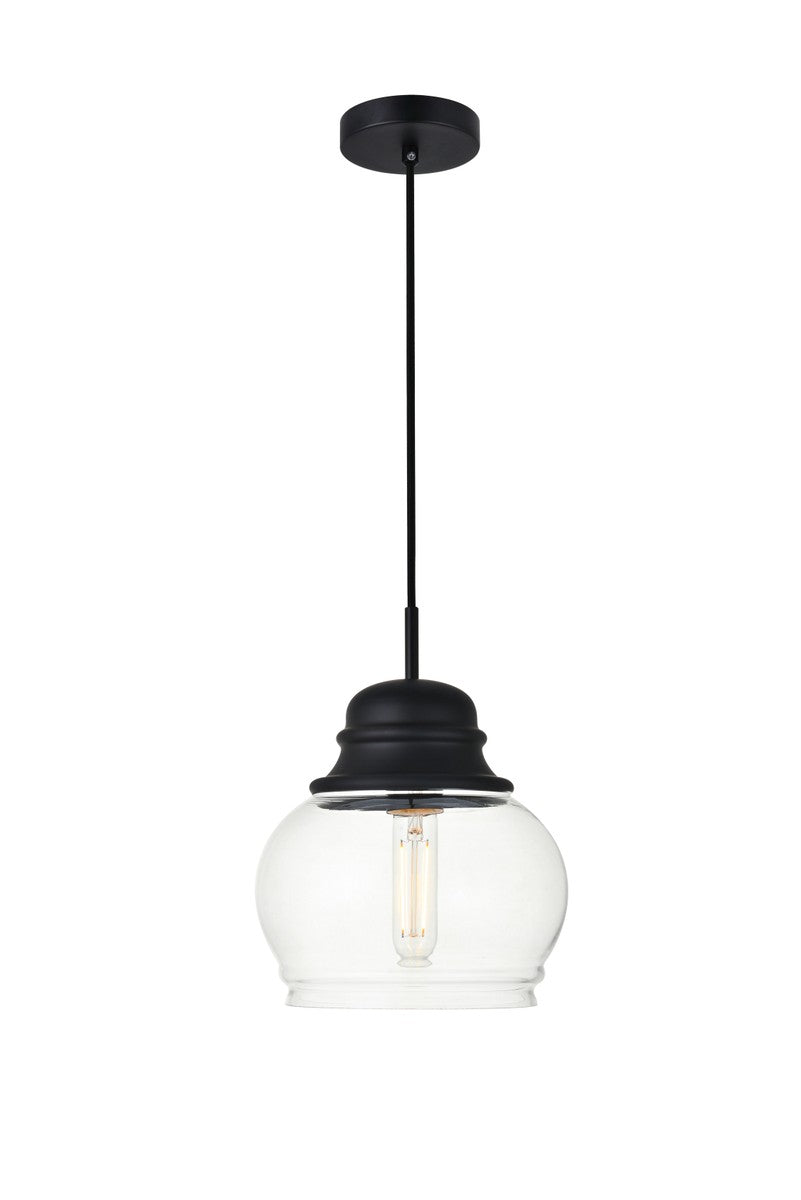Elegant Lighting - LD2252BK - One Light Pendant - KENNA - Black