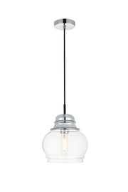 Elegant Lighting - LD2252C - One Light Pendant - KENNA - Chrome and Clear