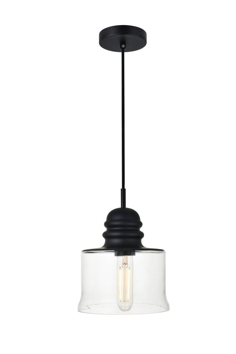 Elegant Lighting - LD2253BK - One Light Pendant - KENNA - Black