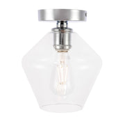 Elegant Lighting - LD2254C - One Light Flush Mount - Gene - Chrome and Clear glass