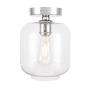 Elegant Lighting - LD2270C - One Light Flush Mount - Collier - Chrome and Clear glass
