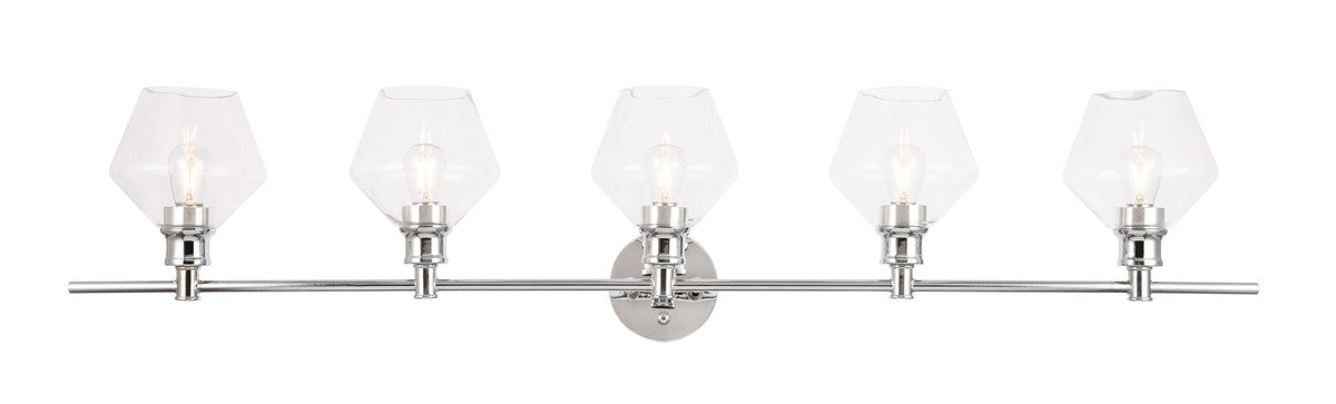 Elegant Lighting - LD2324C - Five Light Wall Sconce - Gene - Chrome and Clear glass