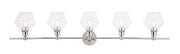 Elegant Lighting - LD2324C - Five Light Wall Sconce - Gene - Chrome and Clear glass