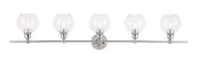 Elegant Lighting - LD2326C - Five Light Wall Sconce - Collier - Chrome and Clear glass