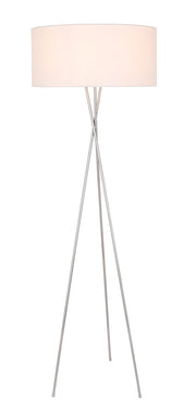 Elegant Lighting - LD6190S - One Light Floor Lamp - Cason - Silver and White shade