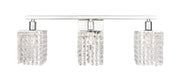 Elegant Lighting - LD7011C - Three Light Wall Sconce - Phineas - Chrome and Clear Crystals