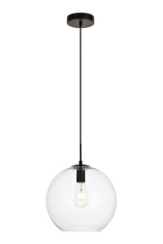 Elegant Lighting - LDPD2114 - One Light Pendant - Placido - Black and Clear