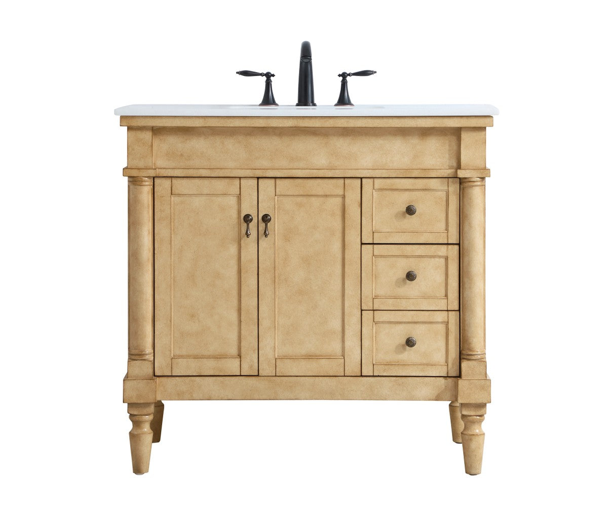Elegant Lighting - VF13036AB - Single Bathroom Vanity - Lexington - antique beige