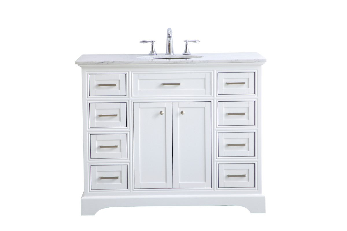 Elegant Lighting - VF15042WH - Single Bathroom Vanity Set - Americana - white