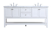 Elegant Lighting - VF27072WH - Double Sink Bathroom Vanity Set - Metropolis - White