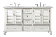 Elegant Lighting - VF30560DAW - Double Bathroom Vanity - Rhodes - antique white