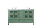 Elegant Lighting - VF30560DVM - Double Bathroom Vanity - Rhodes - vintage mint