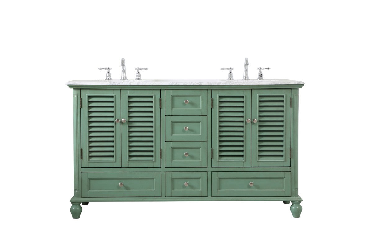 Elegant Lighting - VF30560DVM - Double Bathroom Vanity - Rhodes - vintage mint