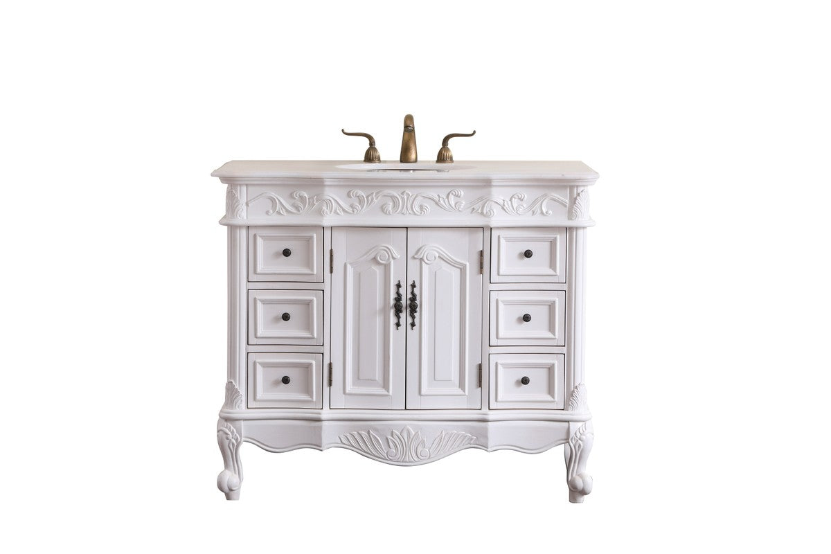 Elegant Lighting - VF38842AW - Single Bathroom Vanity Set - Oakland - antique white