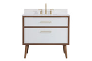 Elegant Lighting - VF41036WH-BS - Bathroom Vanity Set - Boise - White