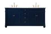 Elegant Lighting - VF50072DBL - Bathroom Vanity Set - Wesley - Blue