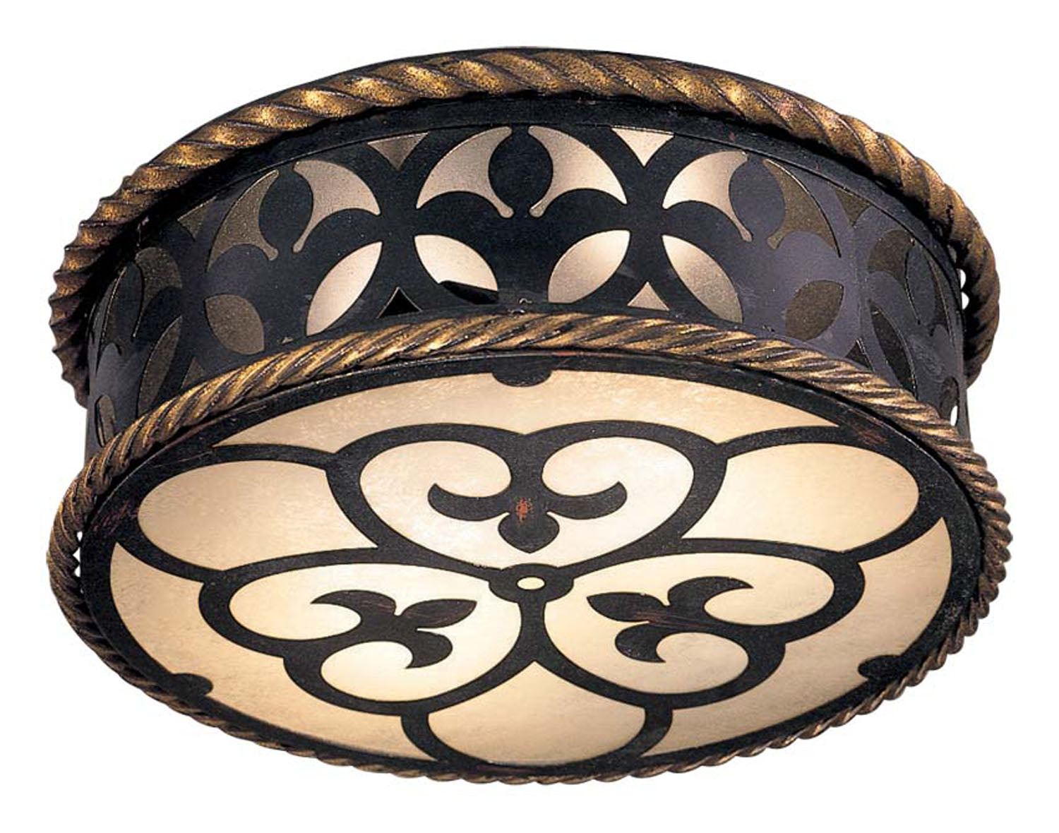 Metropolitan - N6109-20 - Two Light Flush Mount - Montparnasse - French Black With Gold Leaf Highlights