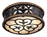 Metropolitan - N6109-20 - Two Light Flush Mount - Montparnasse - French Black With Gold Leaf Highlights