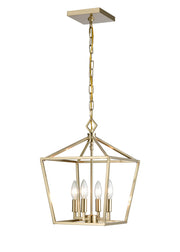 Millennium - 3234-MG - Four Light Pendant - Modern Gold