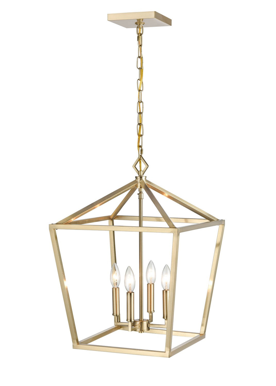 Millennium - 3244-MG - Four Light Pendant - Modern Gold