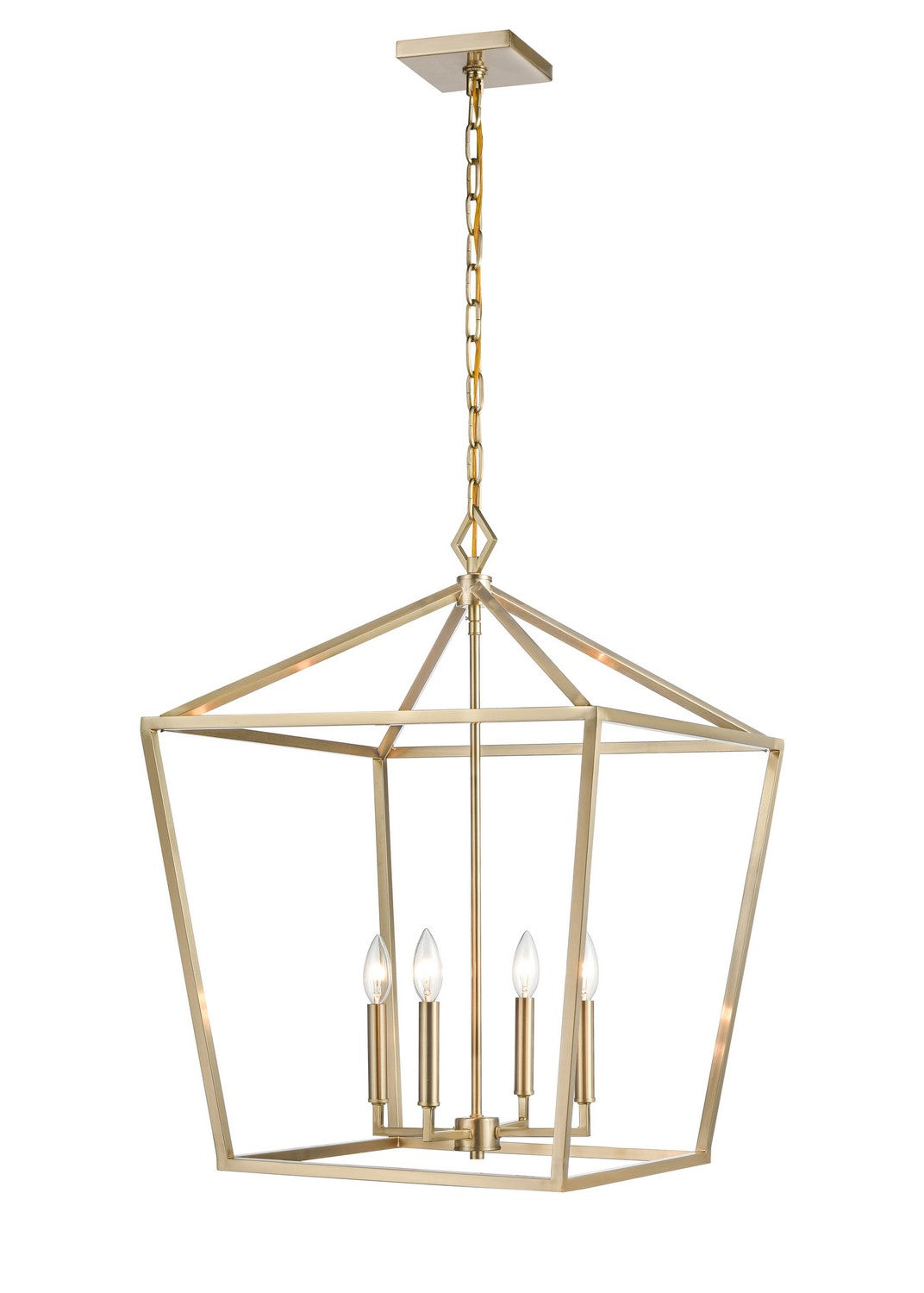 Millennium - 3254-MG - Four Light Pendant - Modern Gold