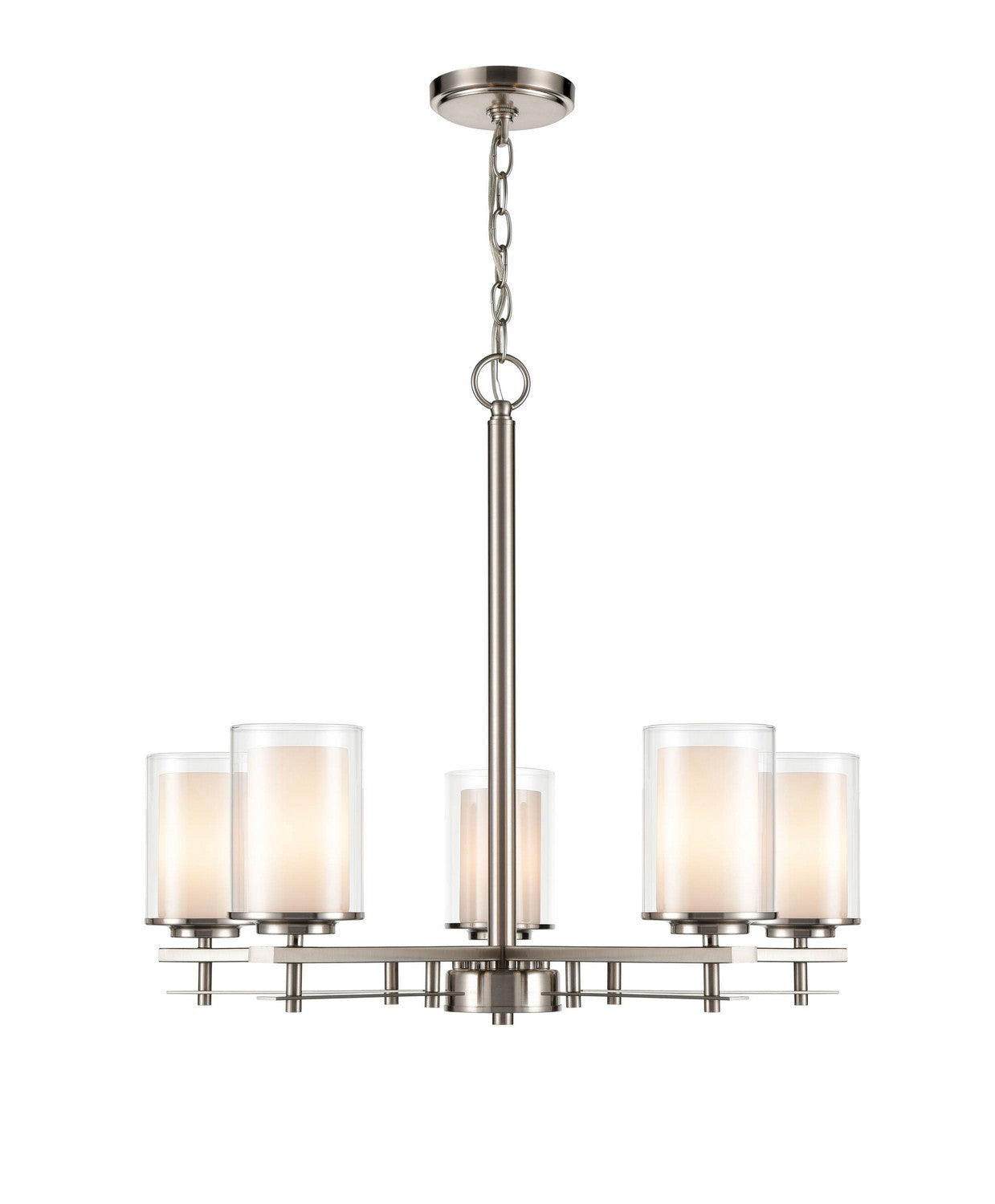 Millennium - 5515-BN - Five Light Chandelier - Huderson - Brushed Nickel