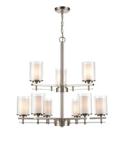 Millennium - 5519-BN - Nine Light Chandelier - Huderson - Brushed Nickel