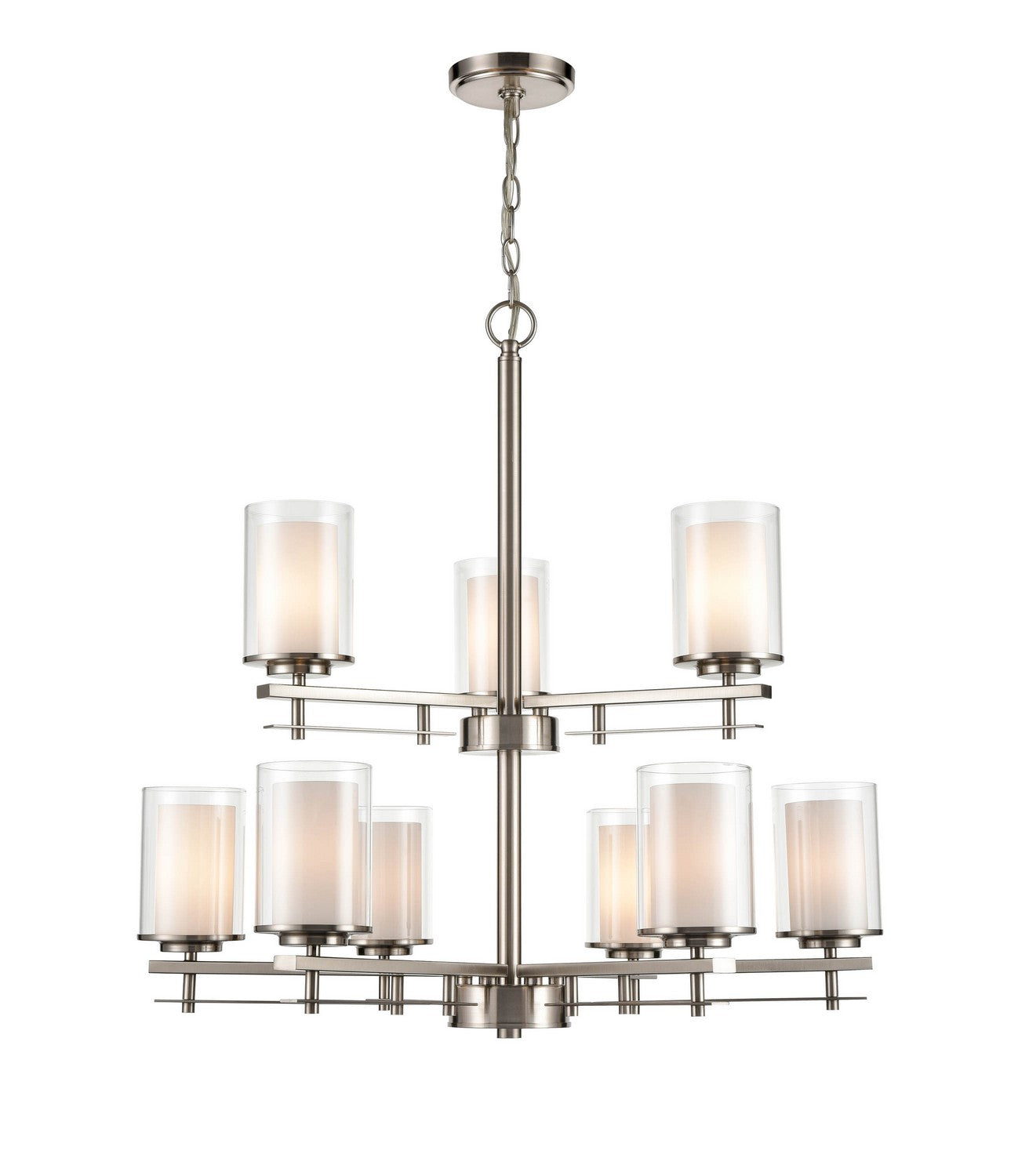 Millennium - 5519-BN - Nine Light Chandelier - Huderson - Brushed Nickel