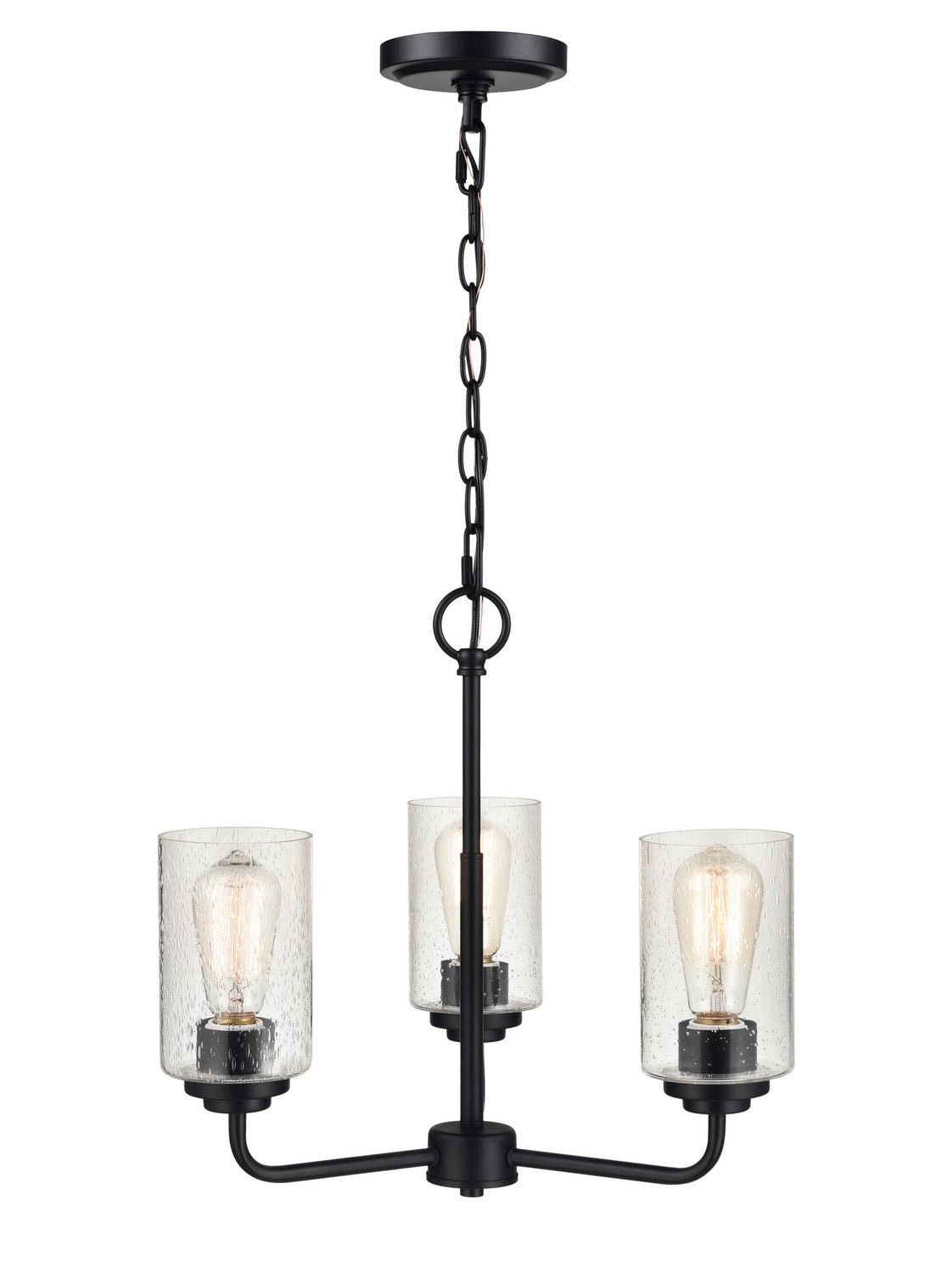 Millennium - 9603-MB - Three Light Chandelier - Moven - Matte Black