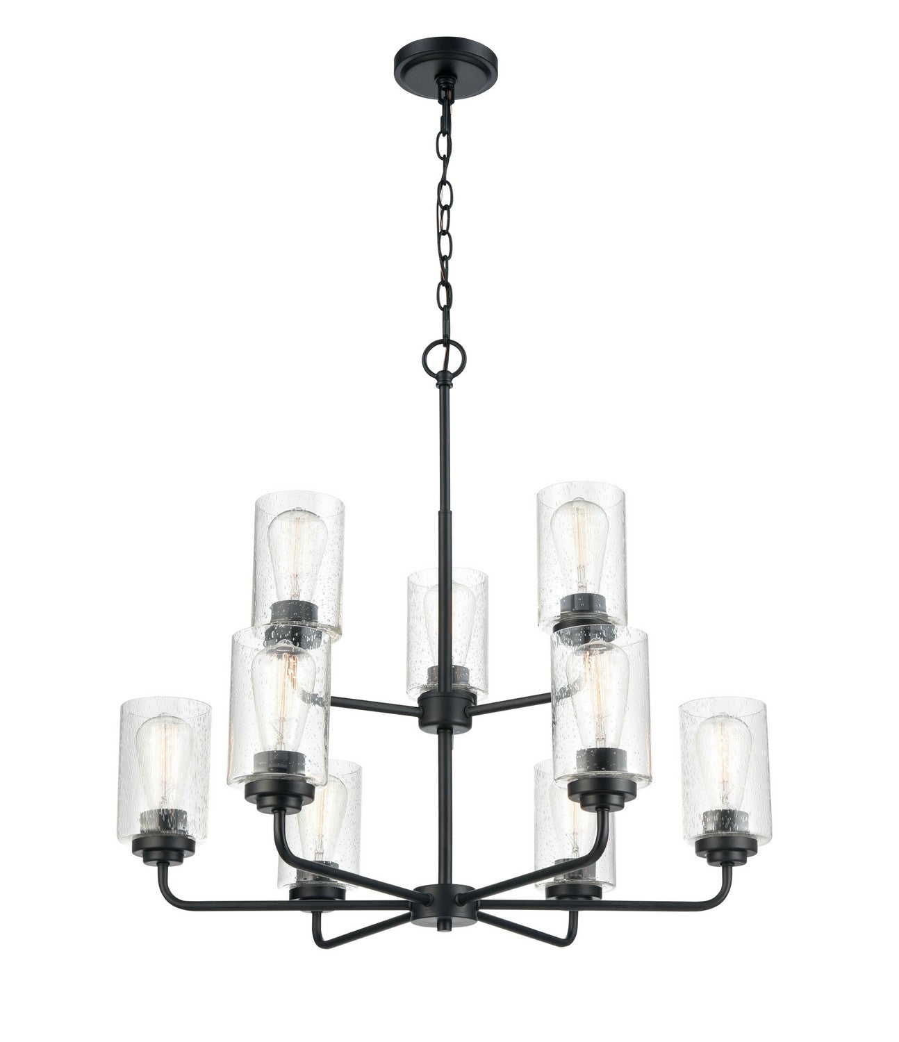 Millennium - 9609-MB - Nine Light Chandelier - Moven - Matte Black