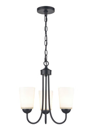 Millennium - 9803-MB - Three Light Chandelier - Ivey Lake - Matte Black