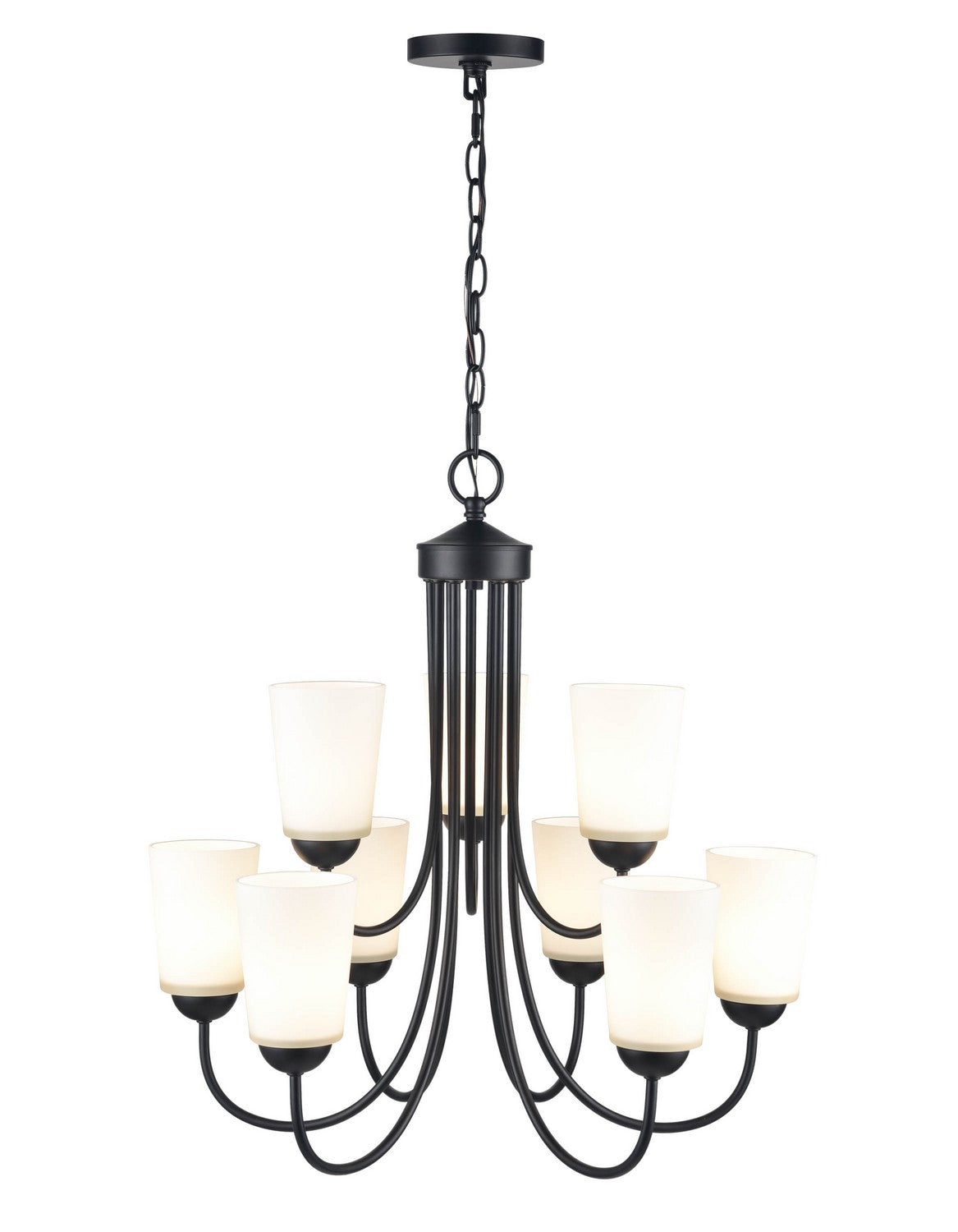 Millennium - 9809-MB - Nine Light Chandelier - Ivey Lake - Matte Black